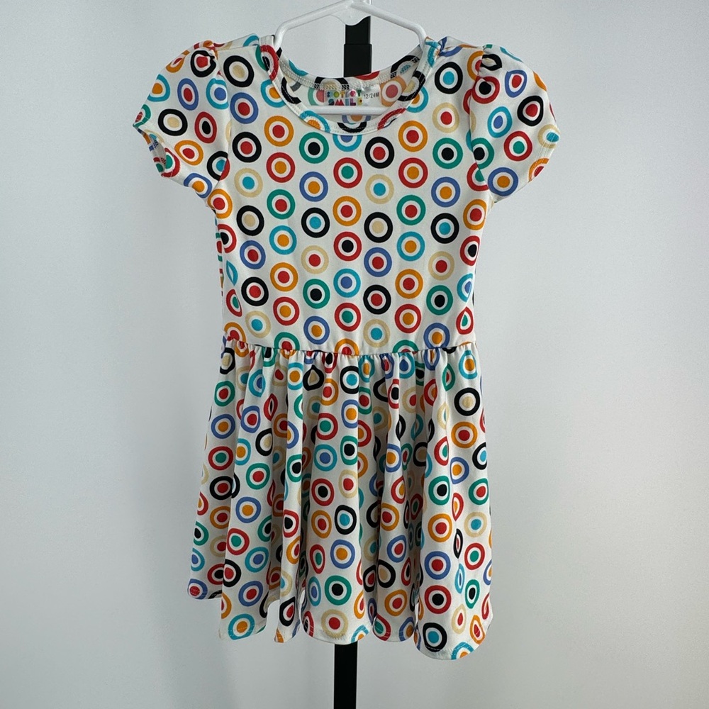 Dot Dot Smile cap sleeve dot dress size 12-24 months New with tags
